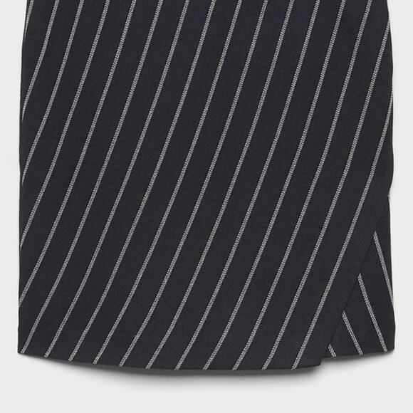 Banana Republic Navy Stripe Wrap A-Line Skirt - Picture 14 of 14